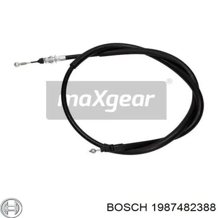 Трос стояночного тормоза задний правый Bosch 1987482388 цена, от 15.86 USD