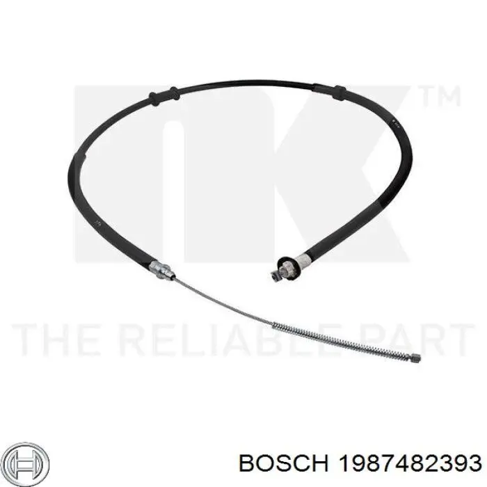 1987482393 Bosch Трос ручного тормоза задний, правый