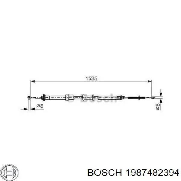 Трос ручника 1987482394 Bosch