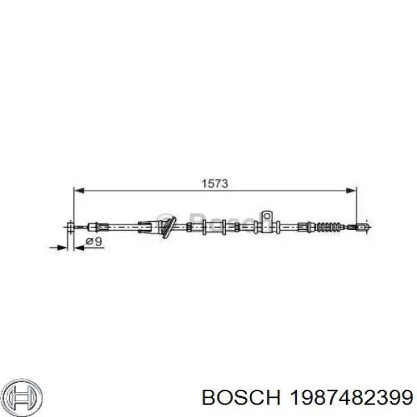 Трос ручника 1987482399 Bosch