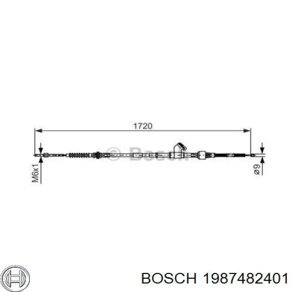 Трос ручника 1987482401 Bosch