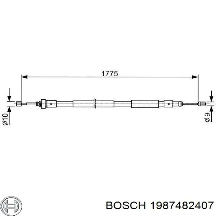 Трос ручника 1987482407 Bosch