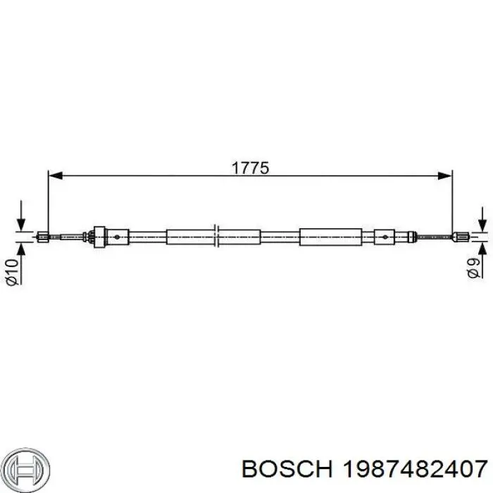 Трос ручника RM4091 Goodrem
