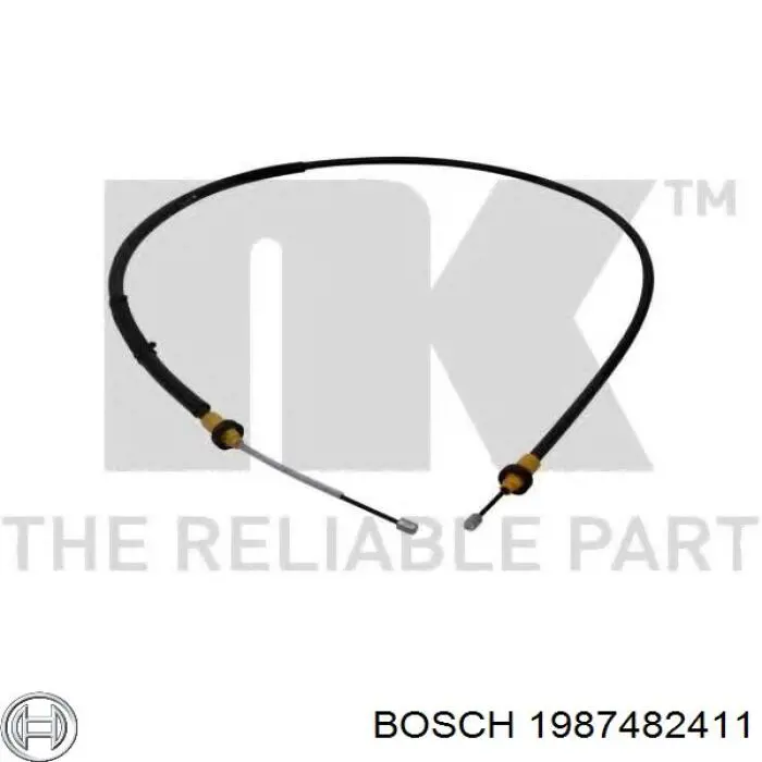 1987482411 Bosch Трос ручного тормоза задний правый/левый
