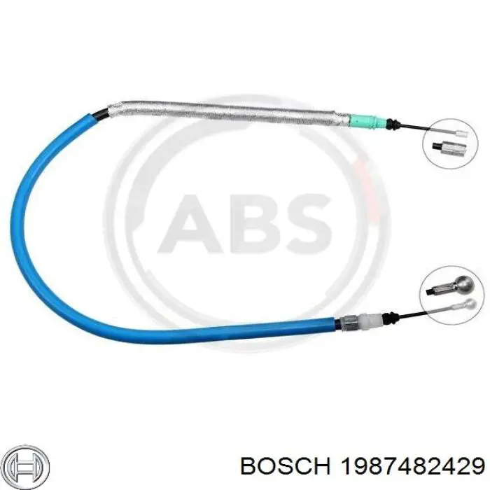 Купить 1987482429 Bosch Задний правый трос ручника