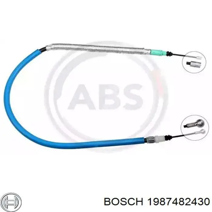 Купить 1987482430 Bosch Трос стояночного тормоза задний левый