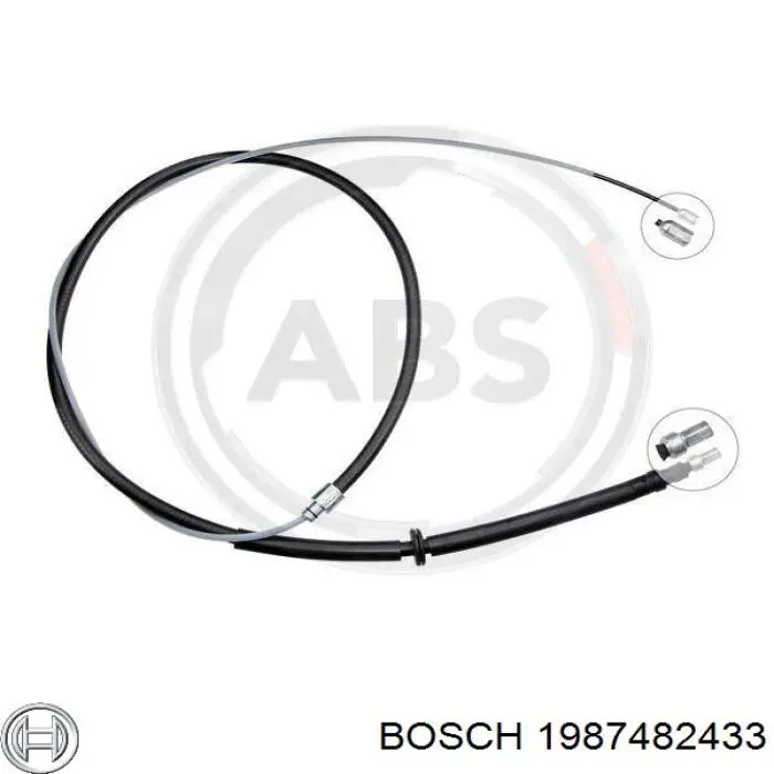1987482433 Bosch Трос ручного тормоза задний правый/левый