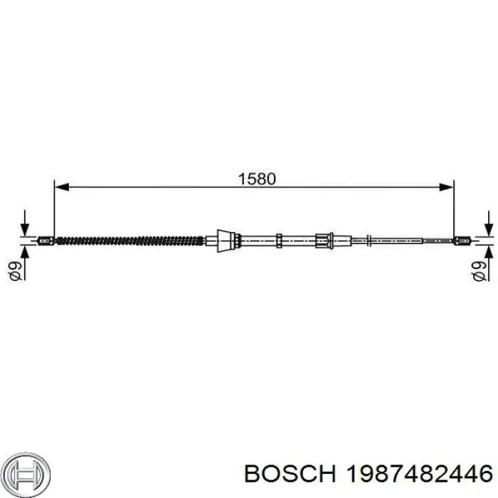 Задний трос ручника 1987482446 Bosch