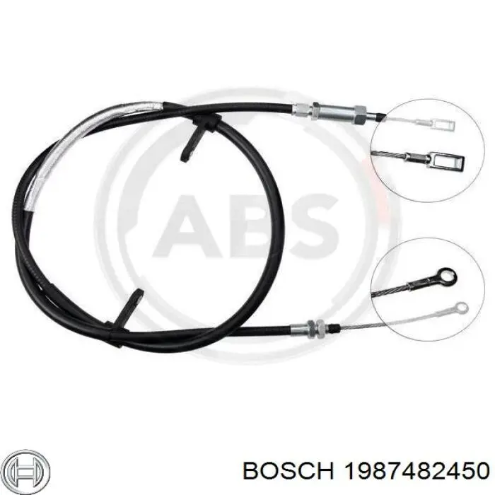 Cable de freno de mano delantero 1987482450 Bosch