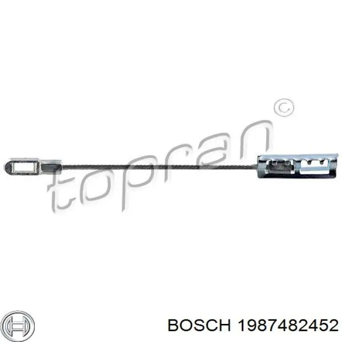Cable de freno de mano trasero derecho/izquierdo 1987482452 Bosch