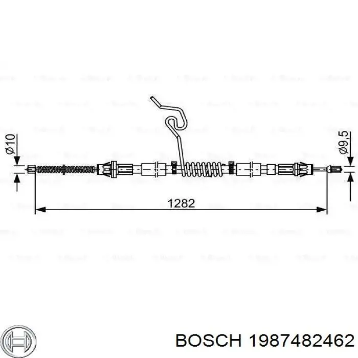 Задний правый трос ручника 1987482462 Bosch