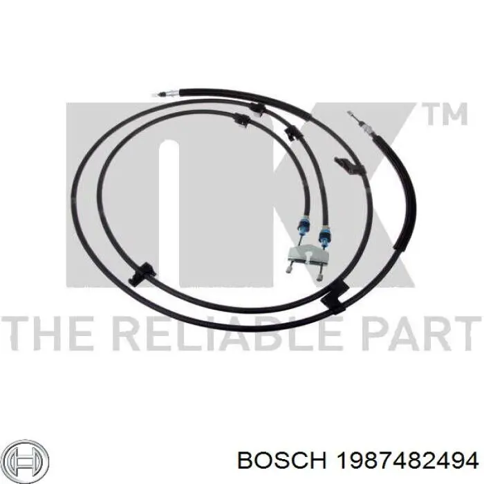 Задний трос ручника 1987482494 Bosch