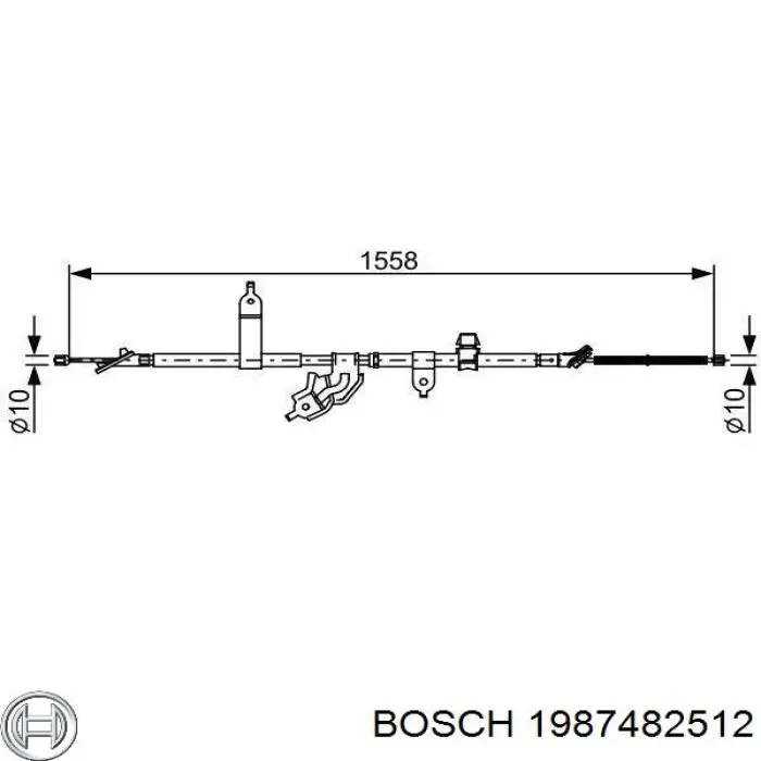 Трос ручника 1987482512 Bosch