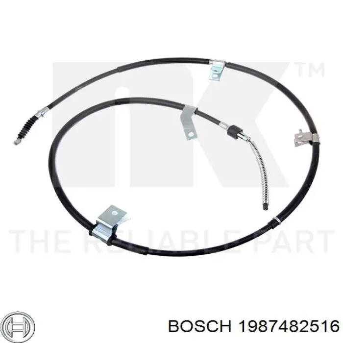 Трос стояночного тормоза задний правый Bosch 1987482516 цена, от 24.61 USD
