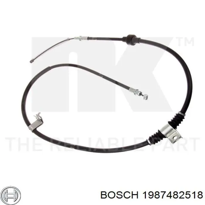 1987482518 Bosch Трос ручного тормоза задний, правый