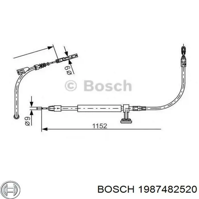 Трос ручника 1987482520 Bosch