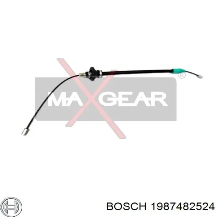 1987482524 Bosch Трос стояночного тормоза передний