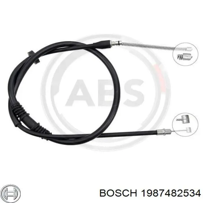 Cable de freno de mano trasero derecho 1987482534 Bosch