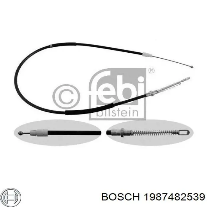 Задний трос ручника Bosch 1987482539 цена, от 20.13 USD