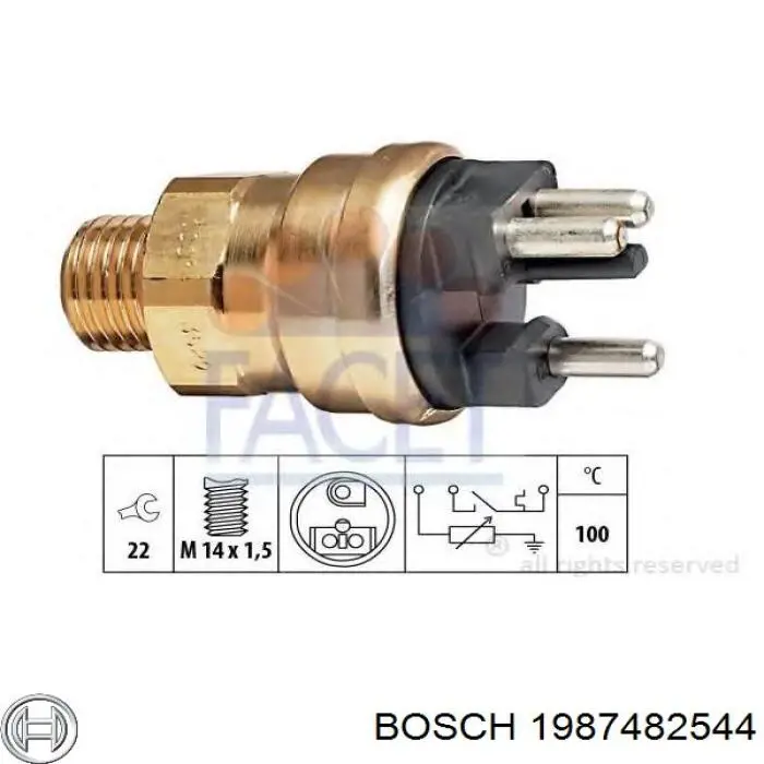 1987482544 Bosch cabo do freio de estacionamento traseiro direito