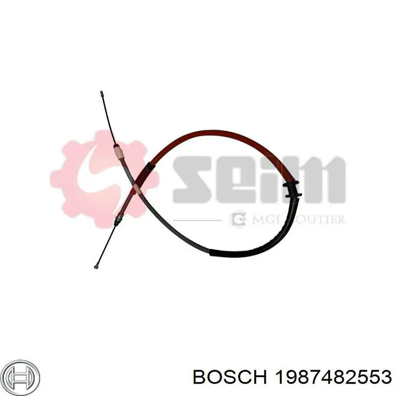 1987482553 Bosch cabo traseiro direito/esquerdo do freio de estacionamento