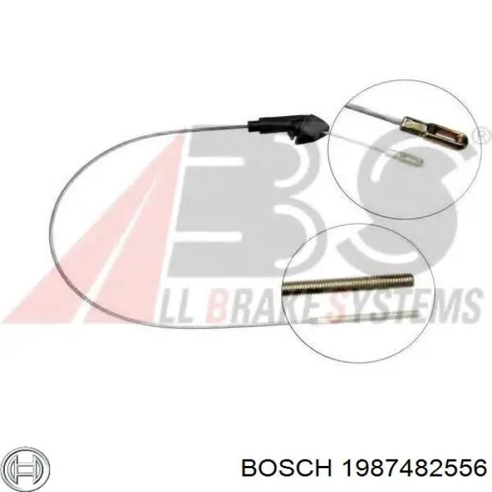 1987482556 Bosch трос ручного тормоза задний левый