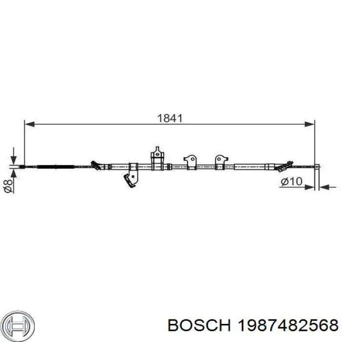 Задний правый трос ручника 1987482568 Bosch