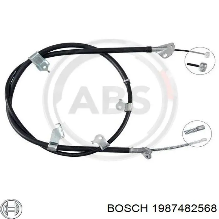 Задний правый трос ручника 1987482568 Bosch