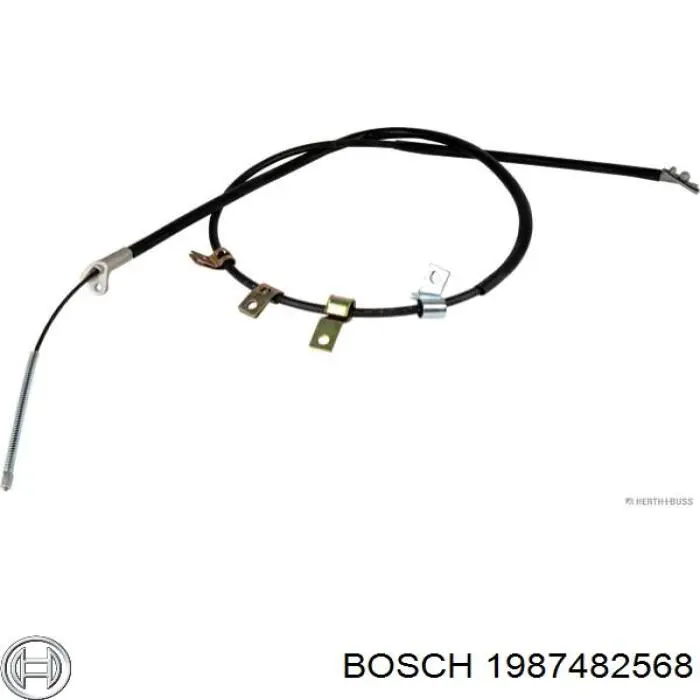 Трос стояночного тормоза задний правый Bosch 1987482568 цена, от 35.69 USD