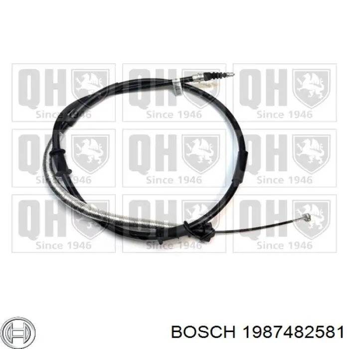 Трос стояночного тормоза задний правый Bosch 1987482581 цена, от 17.57 USD