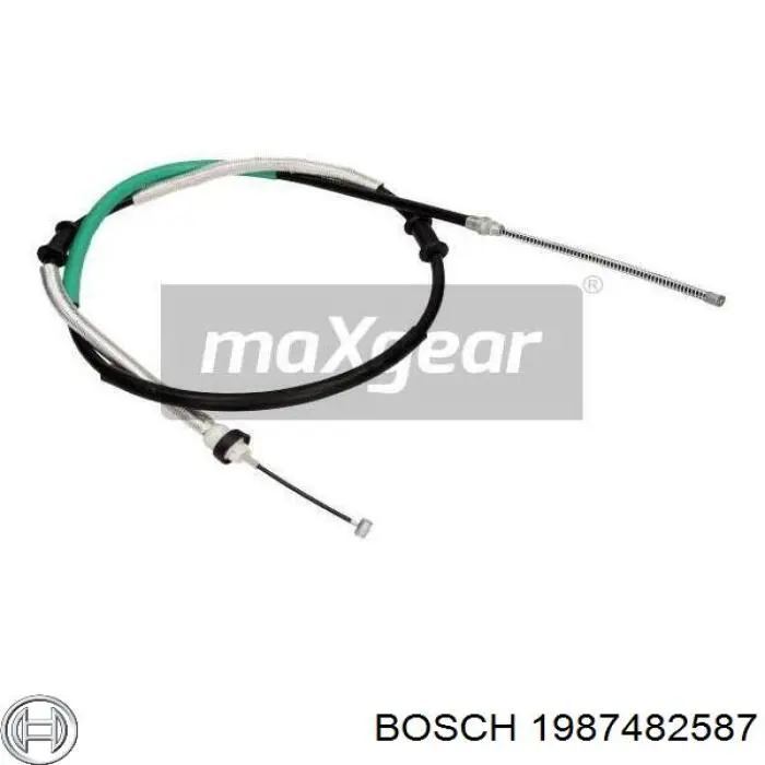 Трос стояночного тормоза задний правый Bosch 1987482587 цена, от 15.51 USD