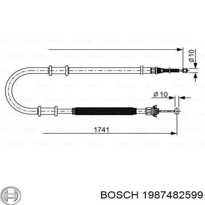 Трос ручника 1987482599 Bosch