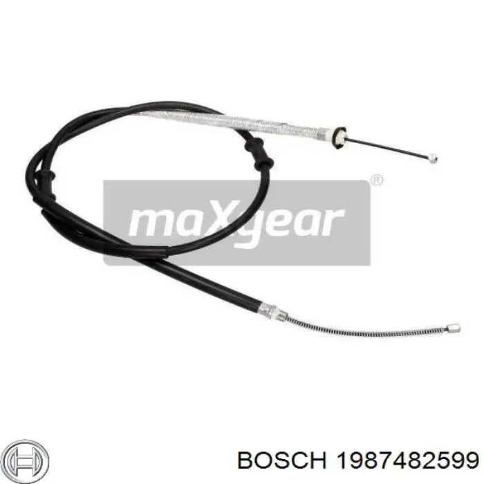 Купить 1987482599 Bosch Трос стояночного тормоза задний левый