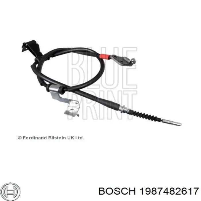 Cable de freno de mano trasero derecho 1987482617 Bosch