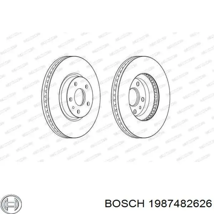 Трос стояночного тормоза задний правый Bosch 1987482626 цена, от 21.73 USD
