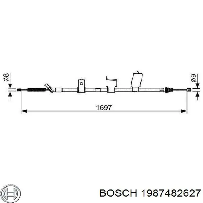 Трос ручника 1987482627 Bosch