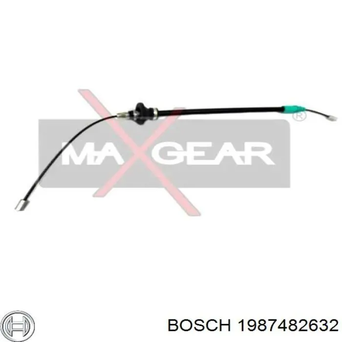 1987482632 Bosch Трос стояночного тормоза передний