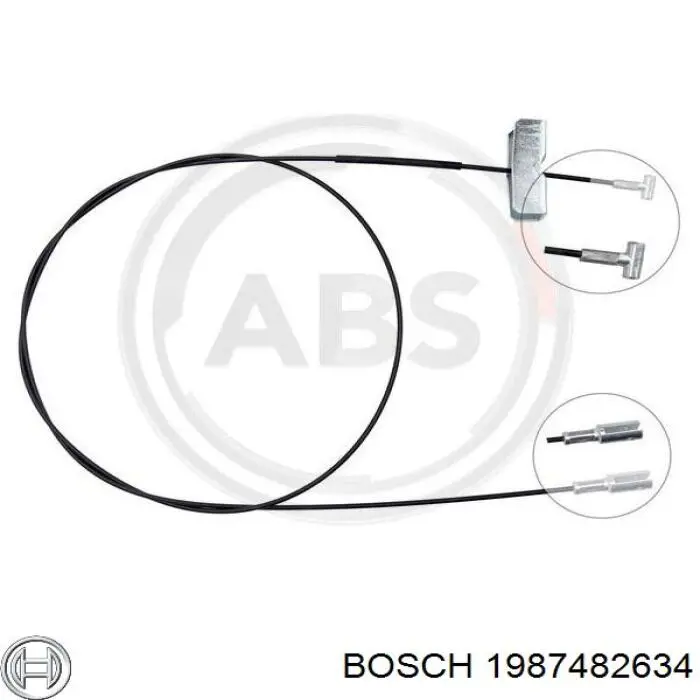 Трос ручного тормоза промежуточный 1987482634 Bosch