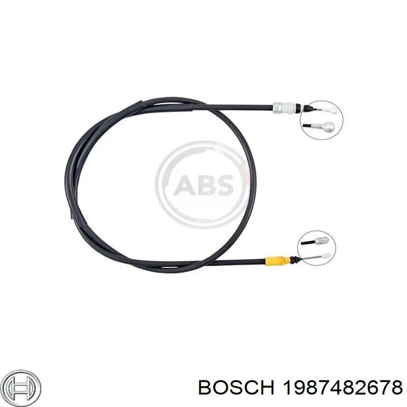 Трос ручного тормоза промежуточный K14059 ABS