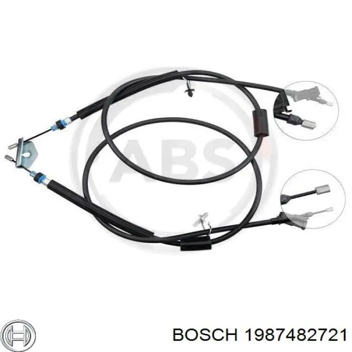 Cable de freno de mano trasero derecho/izquierdo 1987482721 Bosch
