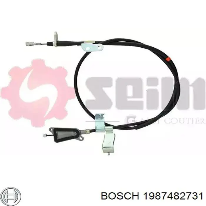 Купить 1987482731 Bosch Трос стояночного тормоза задний левый