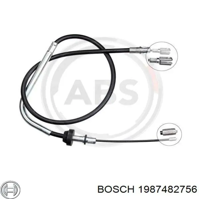 Трос ручника передний Bosch 1987482756