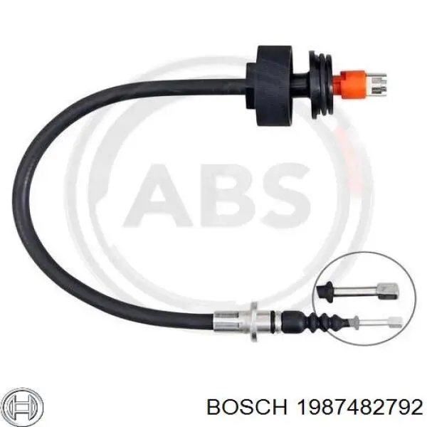 Трос ручного тормоза задний Bosch 1987482792 цена, от 52.69 USD
