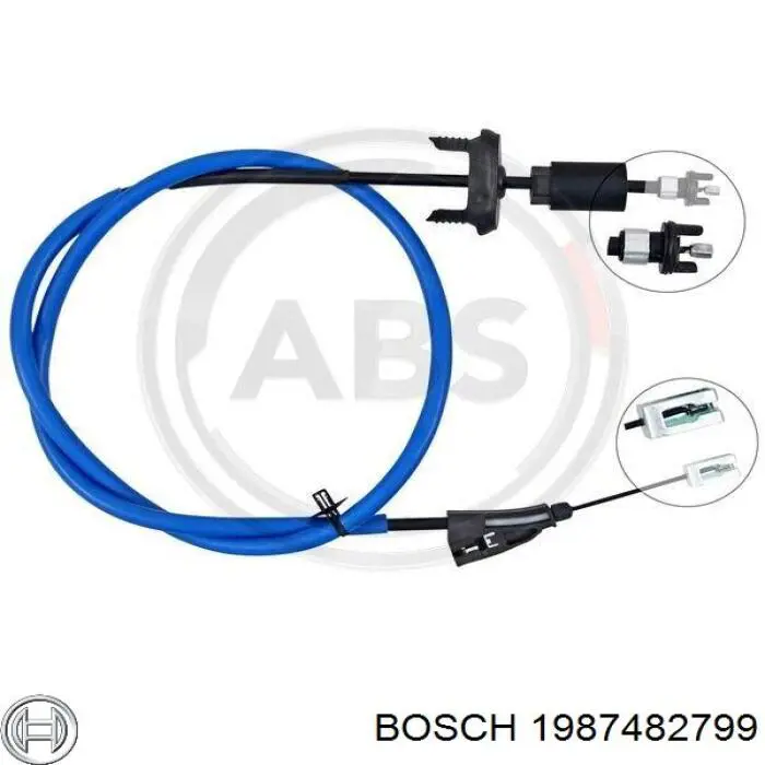 Передний трос ручника 1987482799 Bosch