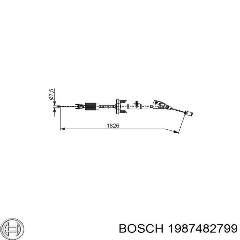 Купить 474666 Peugeot/Citroen Передний трос ручника