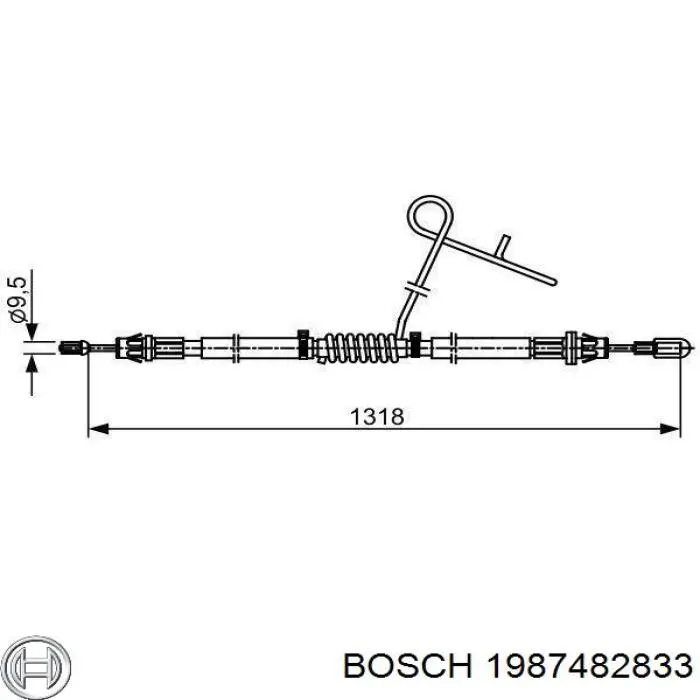 Трос ручника 2380508 Ford