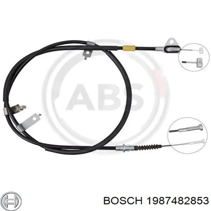 1987482853 Bosch Трос ручного тормоза
