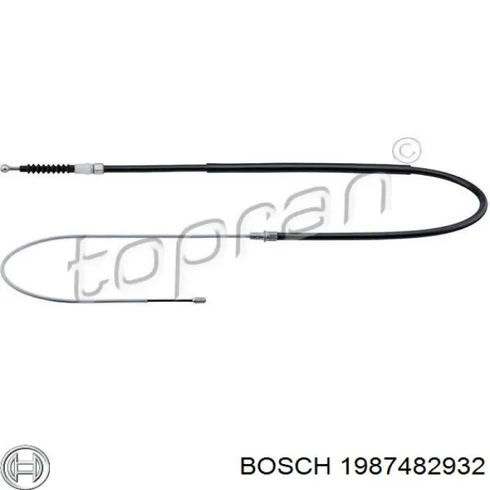 1987482932 Bosch Трос ручного тормоза задний правый/левый
