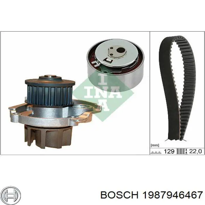 Ремень ГРМ, комплект Bosch 1987946467