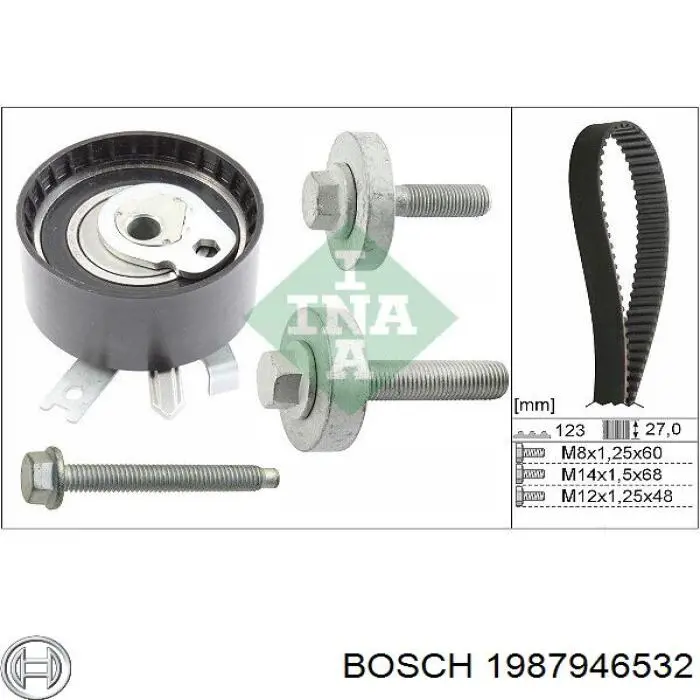 Купить 1987946532 Bosch Комплект ГРМ
